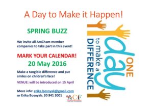 Spring Buzz – Corporate Volunteer’s Day – 20 May, 2017